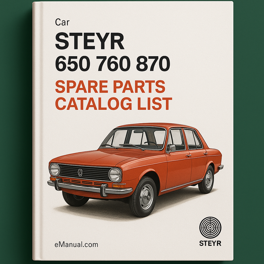 Steyr 650 760 870 Spare Parts Catalog List