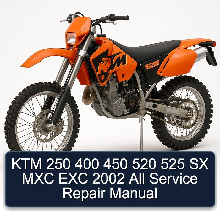 2002 KTM 250 400 450 520 525 SX MXC EXC All Service Repair Workshop Manual PDF