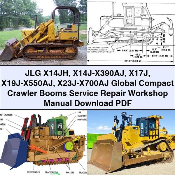 JLG X14JH X14j-x390aj X17J X19j-x550aj X23j-x700aj Global Compact Crawler Booms Service Repair Workshop Manual PDF