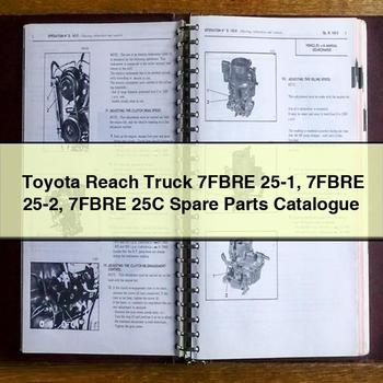 Toyota Reach Truck 7FBRE 25-1 25-2 25C Spare Parts Catalog PDF