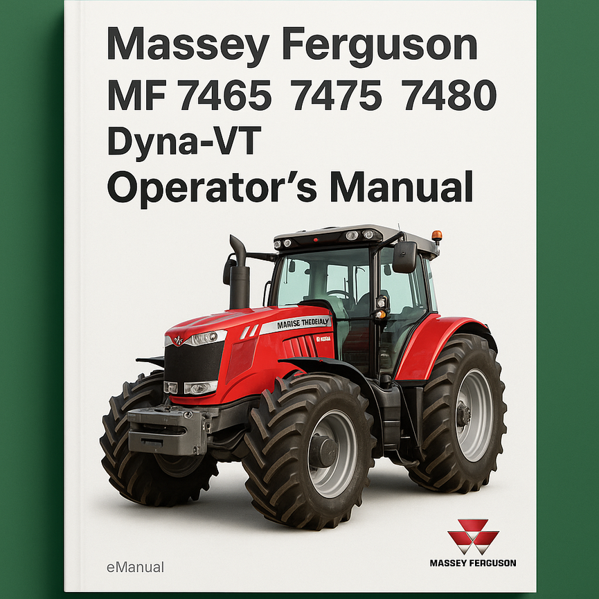 Massey Ferguson Mf 7465 7475 7480 Dyna-VT Operators Manual