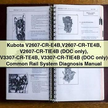 Kubota V2607-CR V3307-CR Common Rail System Diagnosis Service Repair Workshop Manual PDF