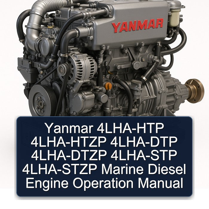 Yanmar 4LHA-HTP 4LHA-HTZP 4LHA-DTP 4LHA-DTZP 4LHA-STP 4LHA-STZP Marine Diesel Engine Operation Service Repair Workshop Manual PDF