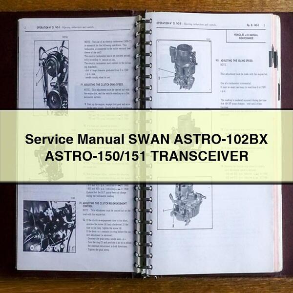 Swan ASTRO-102BX Astro-150/151 Transceiver Service Repair Workshop Manual PDF