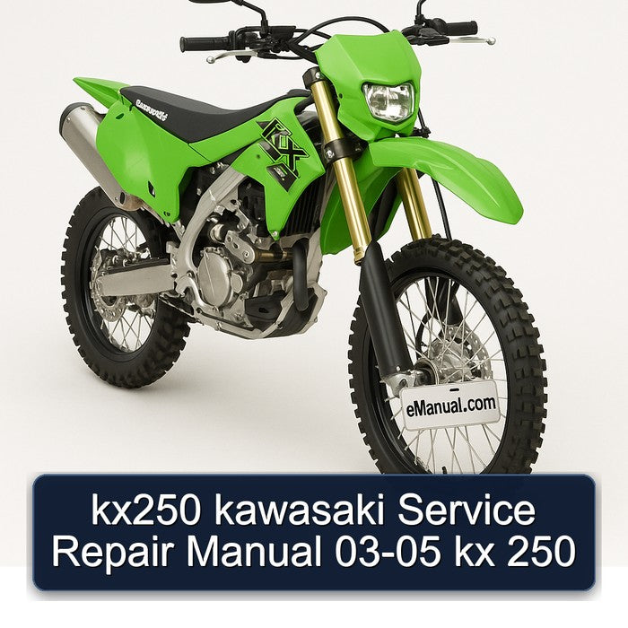 2003-2005 Kawasaki KX Series KX250 250 Service Repair Workshop Manual PDF