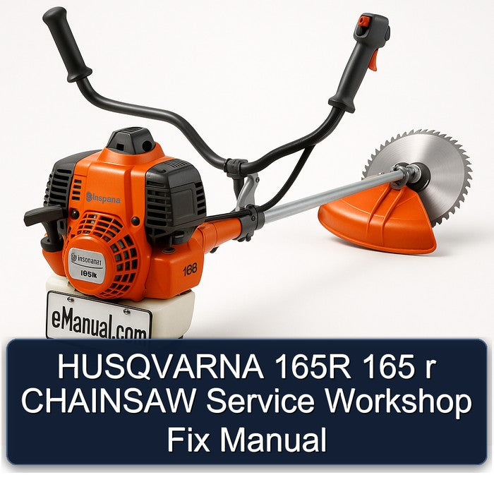 Husqvarna 165R 165 R Chainsaw Fix Service Repair Workshop Manual PDF