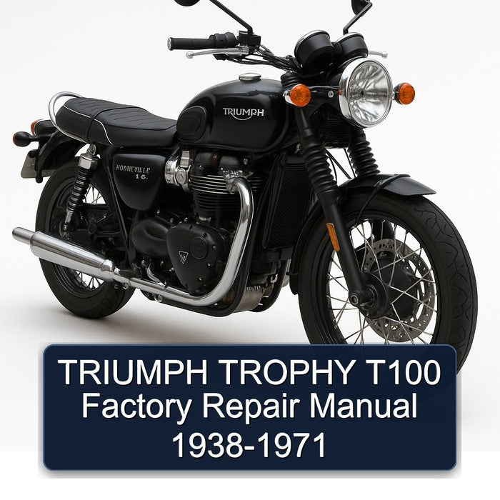1971 Triumph Trophy T100 1938 Service Repair Workshop Manual PDF