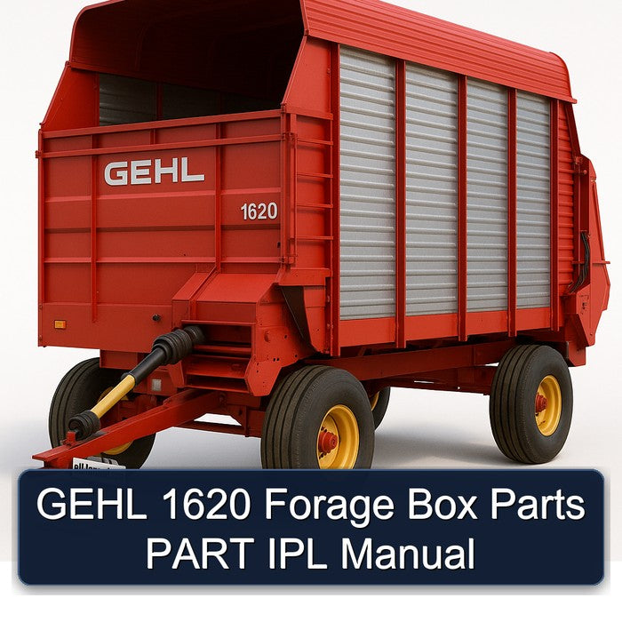 Gehl 1620 Forage Box Parts Part IPL Service Repair Workshop Manual PDF
