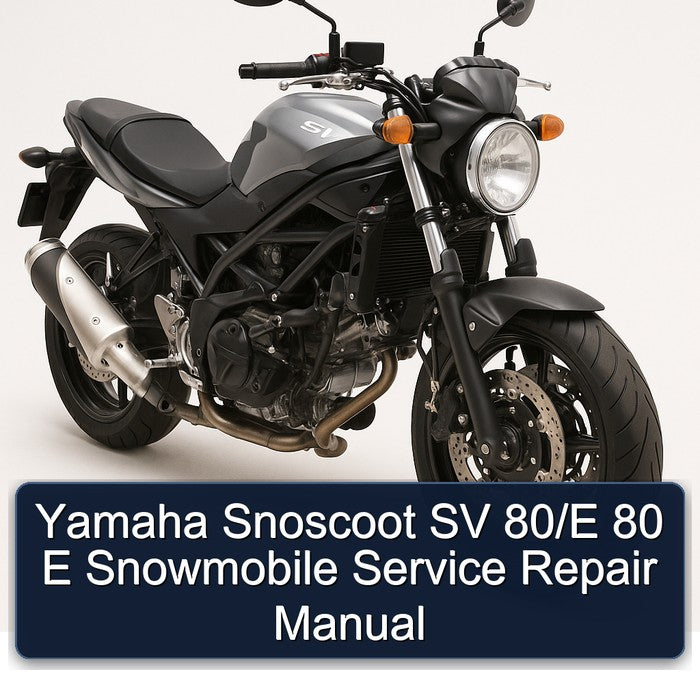 Yamaha Snoscoot SV 80/e 80 E Snowmobile Service Repair Workshop Manual PDF