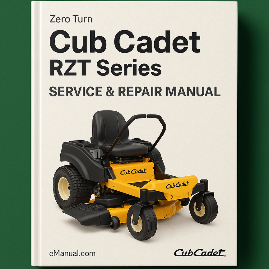 Cub Cadet RZT Series Zero Turn Service Repair Manual