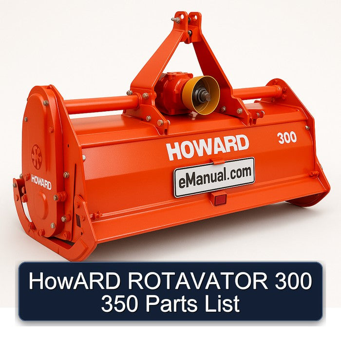 Howard Rotavator 300 350 Parts Catalog PDF