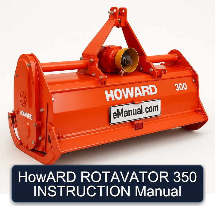 Howard Rotavator 350 Instruction Service Repair Workshop Manual PDF