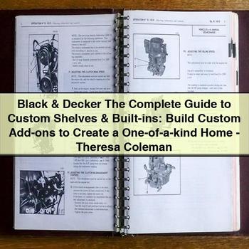 Black Decker Custom Shelves BUILT-INS Service Repair Workshop Manual PDF