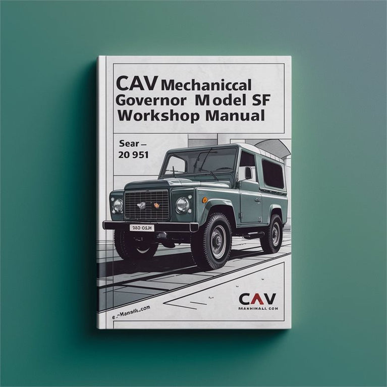 Cav Mechanical Governor Model SF Service Repair Workshop Manual PDF