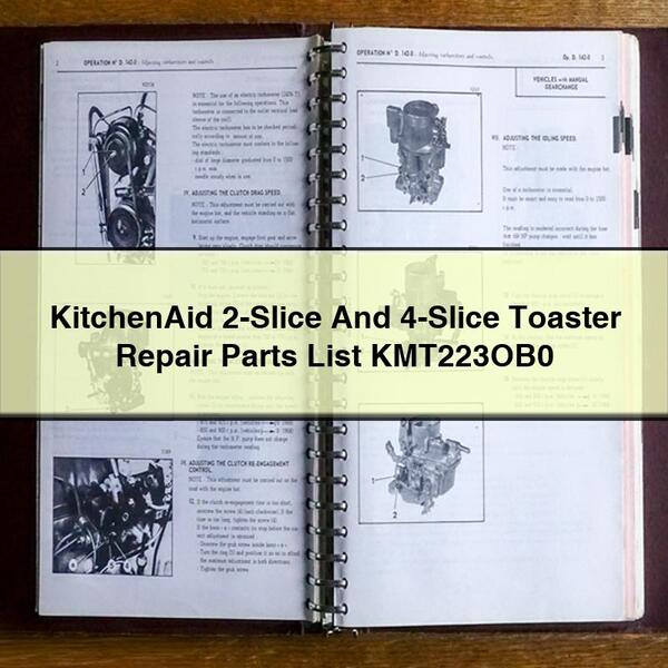 Kitchenaid 2-SLICE 4-SLICE Toaster Kmt223ob0 Parts Catalog PDF