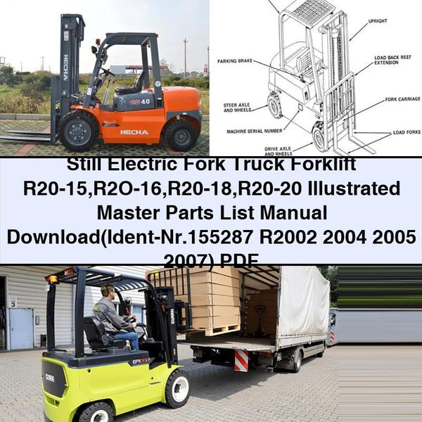 2004-2007 Still Electric Fork Truck Forklift R20-15 R2O-16 R20-18 R20-20 Illustrated Master (ident-nr.155287 R2002 ) Parts Catalog PDF