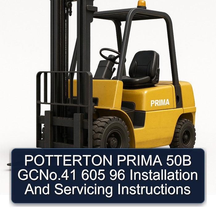 Potterton Prima 50B Gcno.41 605 96 Installation Servicing Service Repair Workshop Manual PDF