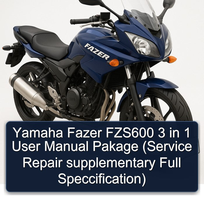 Yamaha Fazer FZS600 3 1 User Pakage ( Supplementary Speccification) Service Repair Workshop Manual PDF