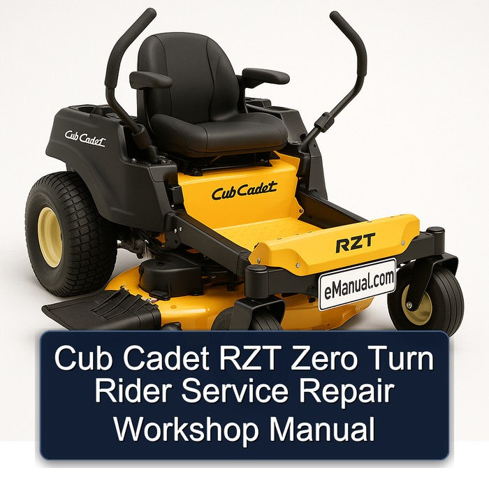 Cub Cadet RZT Zero Turn Rider Service Repair Workshop Manual PDF