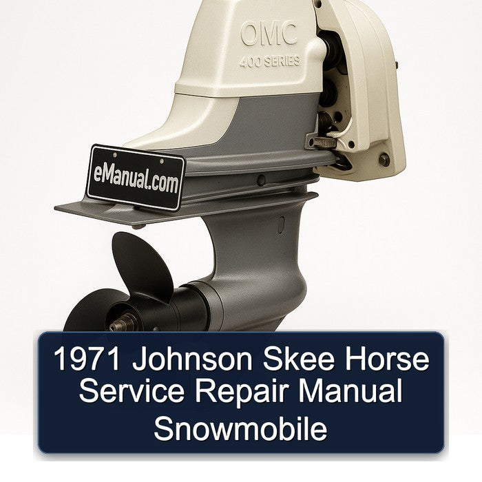 1971 Johnson Skee Horse Snowmobile Service Repair Workshop Manual PDF