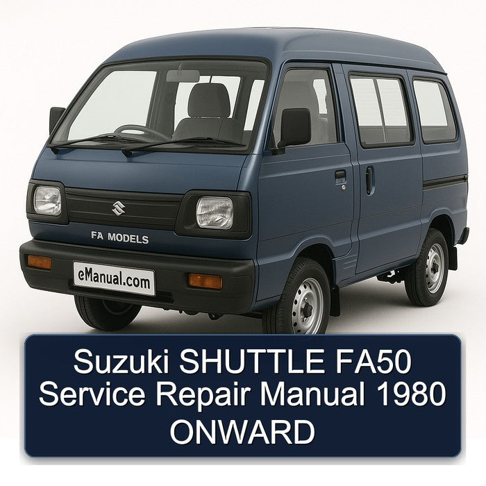 1980 Suzuki FA Models Shuttle FA50 Onward Service Repair Workshop Manual PDF