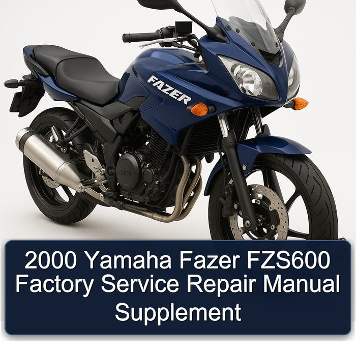 2000 Yamaha Fazer FZS600 Supplement Service Repair Workshop Manual PDF
