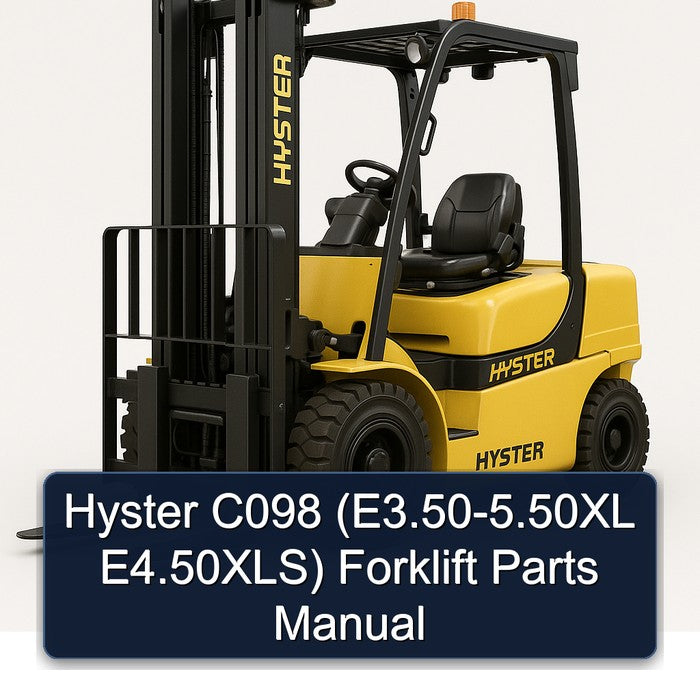 Hyster C098 (e3.50-5.50xl E4.50xls) Forklift E3.50 E4.50XLS Parts Catalog PDF