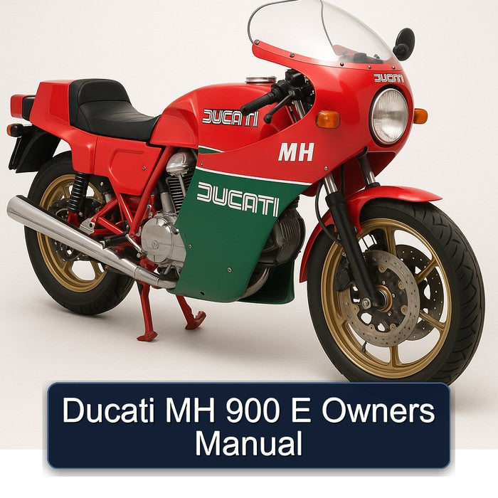 Ducati 900 MH E Owners Owner's Manual PDF