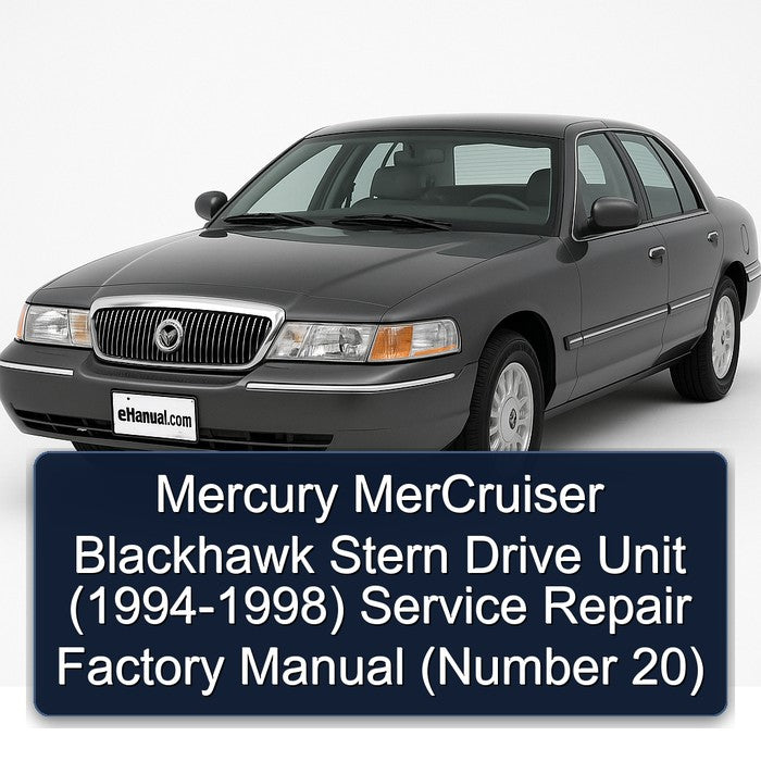 1994-1998 Mercury Mercruiser Blackhawk Stern Drive Unit ( - ) (number 20) Service Repair Workshop Manual PDF