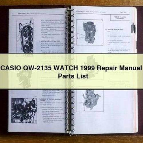 CASIO QW-2135 WATCH 1999 Repair Manual + Parts List