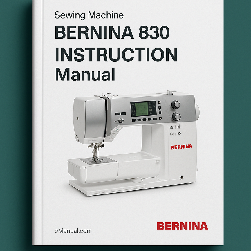 BERNINA 830 SEWING MACHINE INSTRUCTION Manual