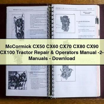 McCormick CX50 CX60 CX70 CX80 CX90 CX100 Tractor Repair Operators Manual -2- Manuals-PDF