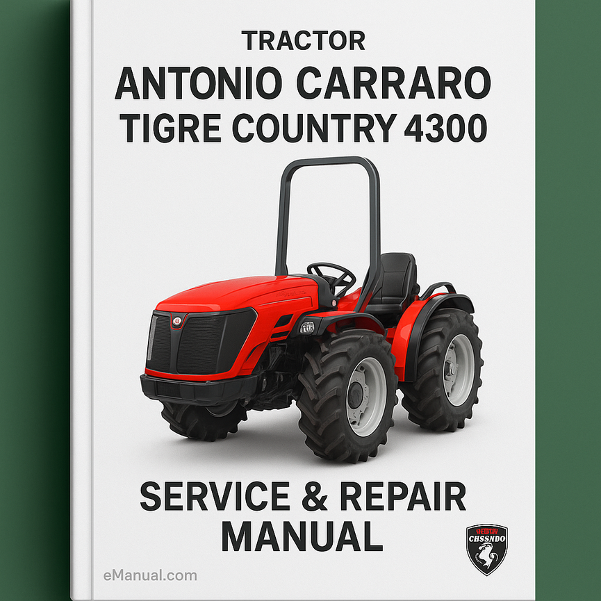 Antonio Carraro Tigre Country 4300 Tractor Service Repair Manual