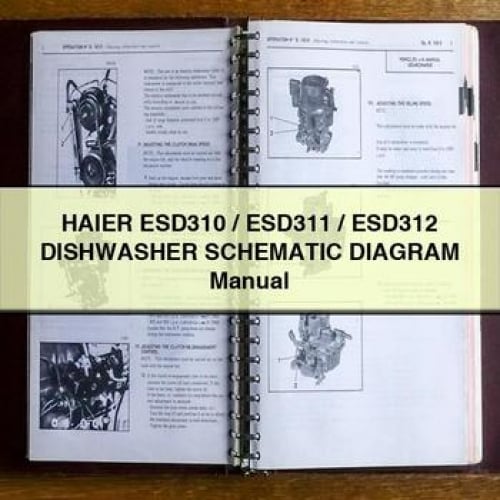 HAIER ESD310 / ESD311 / ESD312 DISHWASHER SCHEMATIC Diagram Manual
