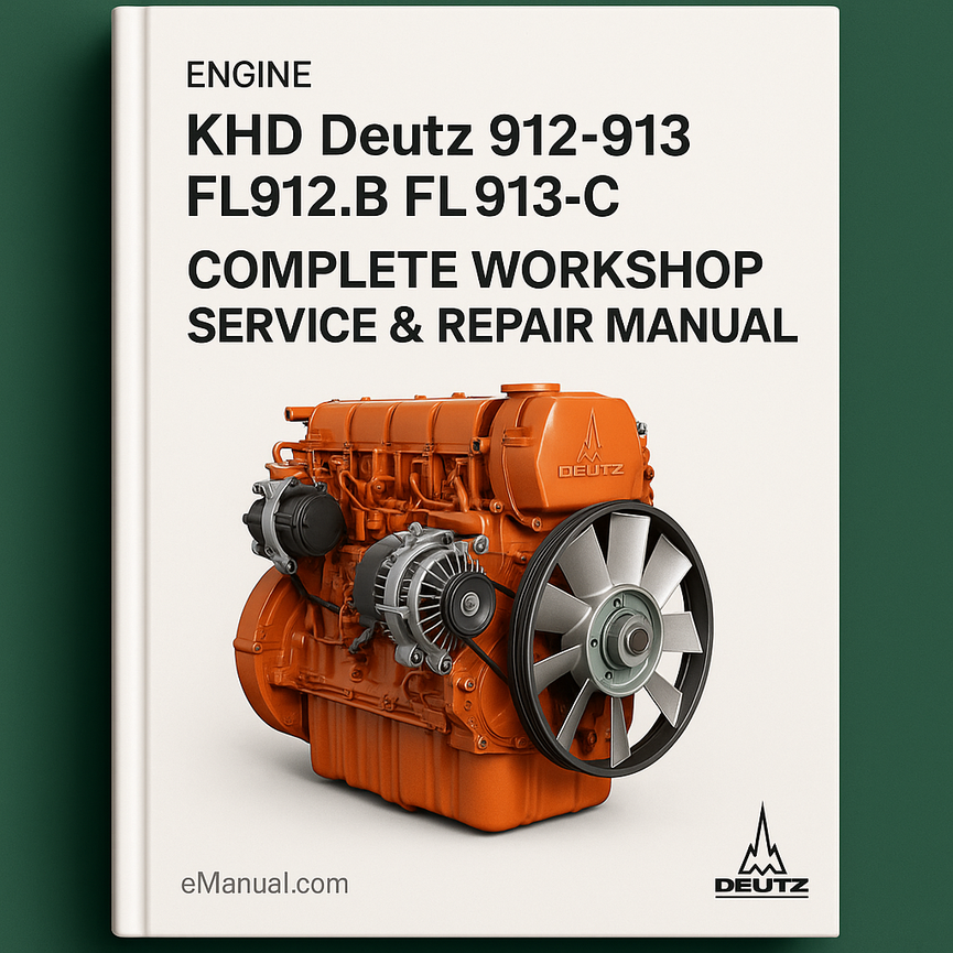 KHD Deutz 912-913 FL912.B FL 913-C Engine Complete Workshop Service Repair Manual