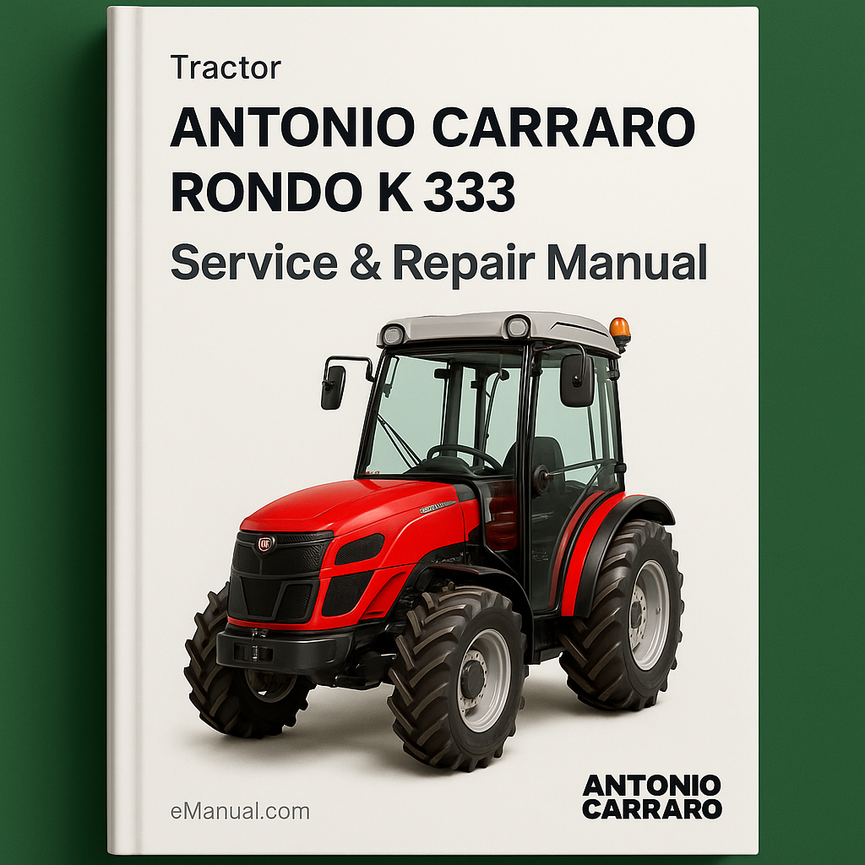 Antonio Carraro Rondo K 333 Service Repair Manual