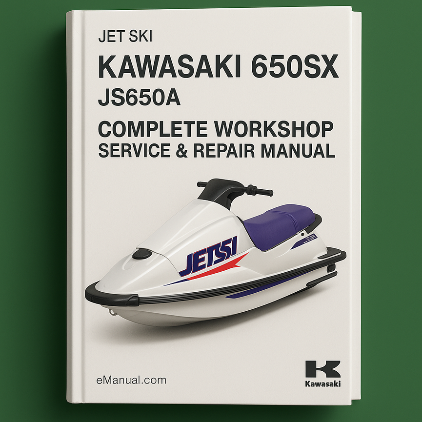 Kawasaki 650SX 650 SX JS650A JetSki Complete Workshop Service Repair Manual 1987 1988 1989 1990
