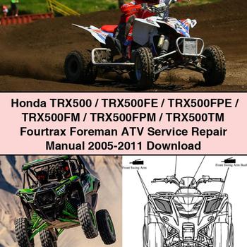 Honda TRX500 TRX500FE TRX500FPE TRX500FM TRX500FPM TRX500TM Fourtrax Foreman ATV Service Repair Manual 2005-2011