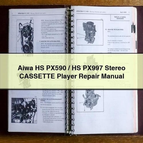 Aiwa HS PX590 / HS PX997 Stereo CASSETTE Player Repair Manual