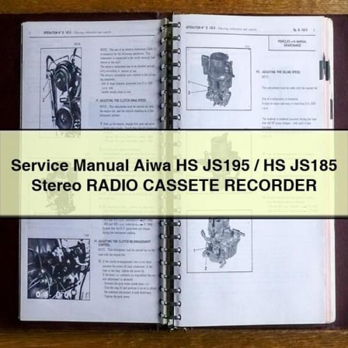 Service Manual Aiwa HS JS195 / HS JS185 Stereo RADIO CASSETE RECORDER