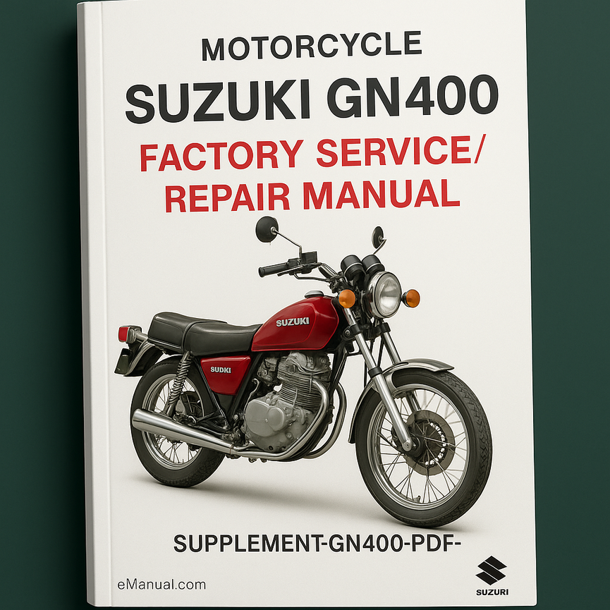 Suzuki GN400 Motorcycle Factory Service/Repair Manual SUPPLEMENT-GN 400-PDF-
