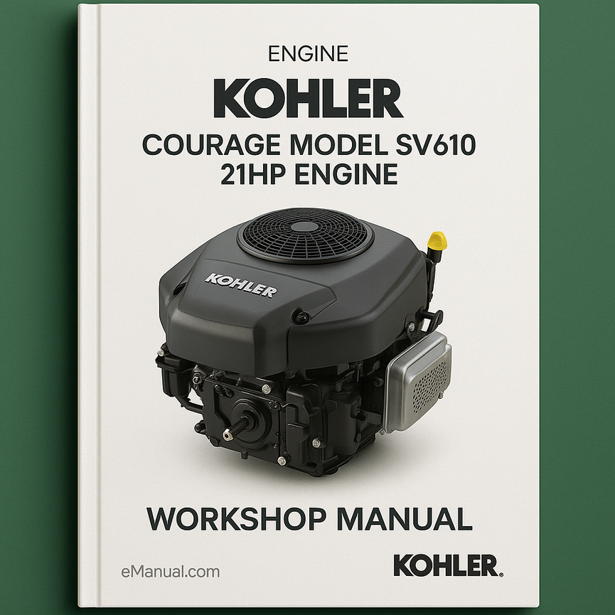 Kohler COURAGE Model SV610 21HP Engine Workshop Manual