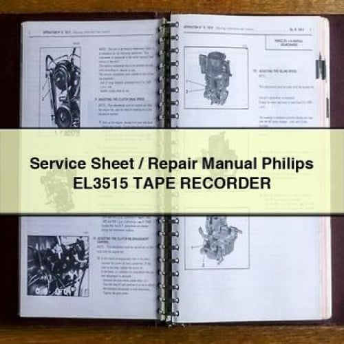 Service Sheet / Repair Manual Philips EL3515 TAPE RECORDER