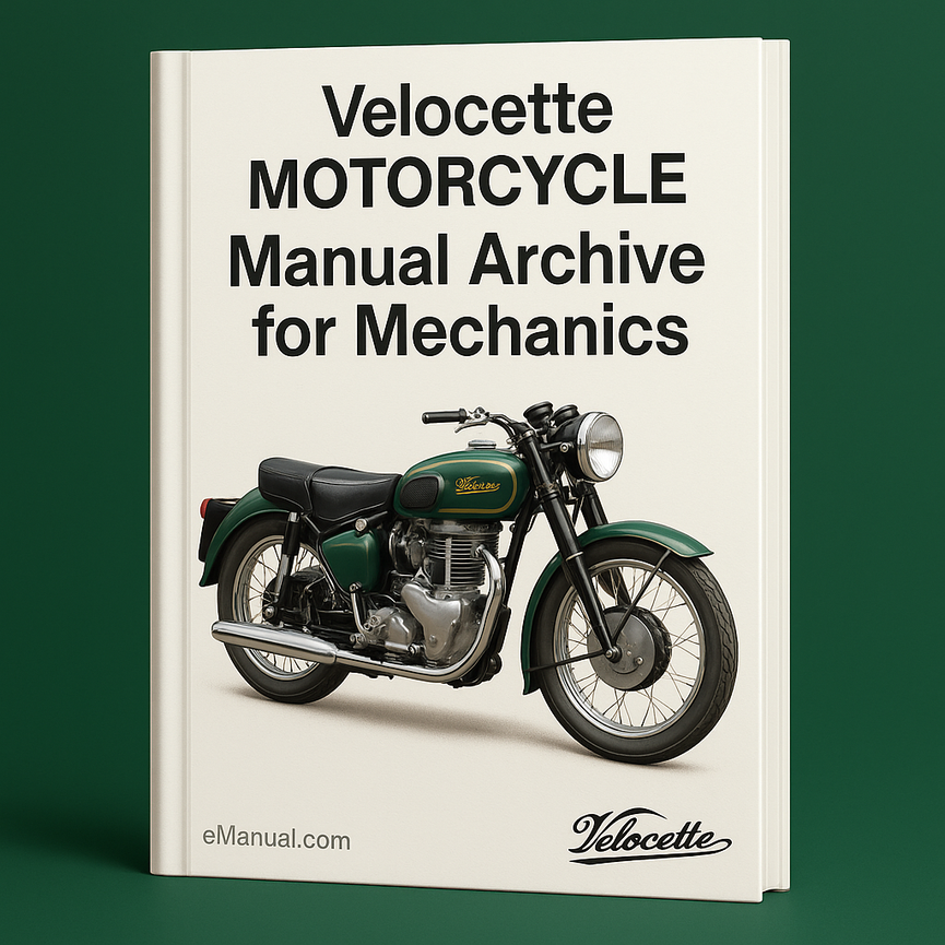 Velocette Motorcycle Manual Archive for Mechanics