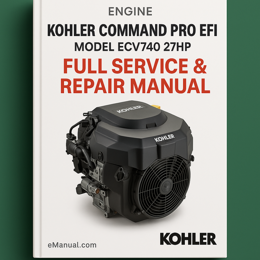 Kohler Command PRO EFI Model ECV740 27HP Engine Full Service & Repair Manual