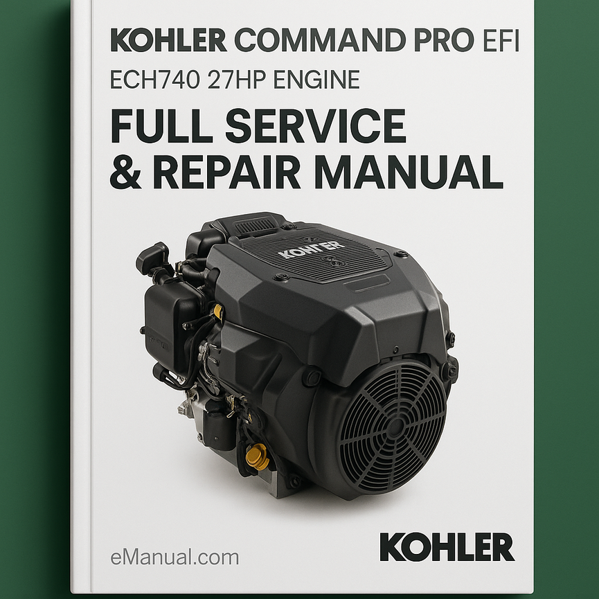 Kohler Command PRO EFI Model ECH740 27HP Engine Full Service & Repair Manual
