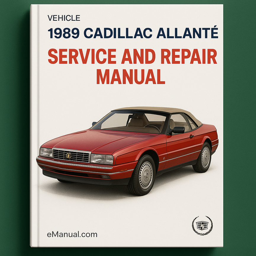 1989 Cadillac Allante Service and Repair Manual