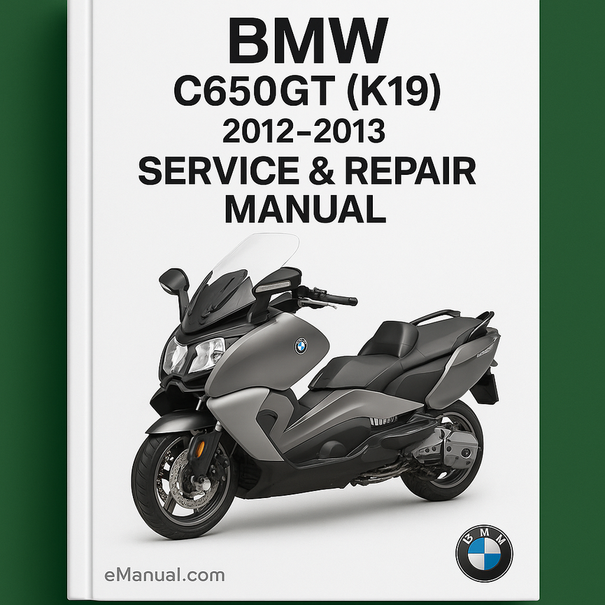 BMW C650GT (K19) 2012-2013 Service Repair Manual