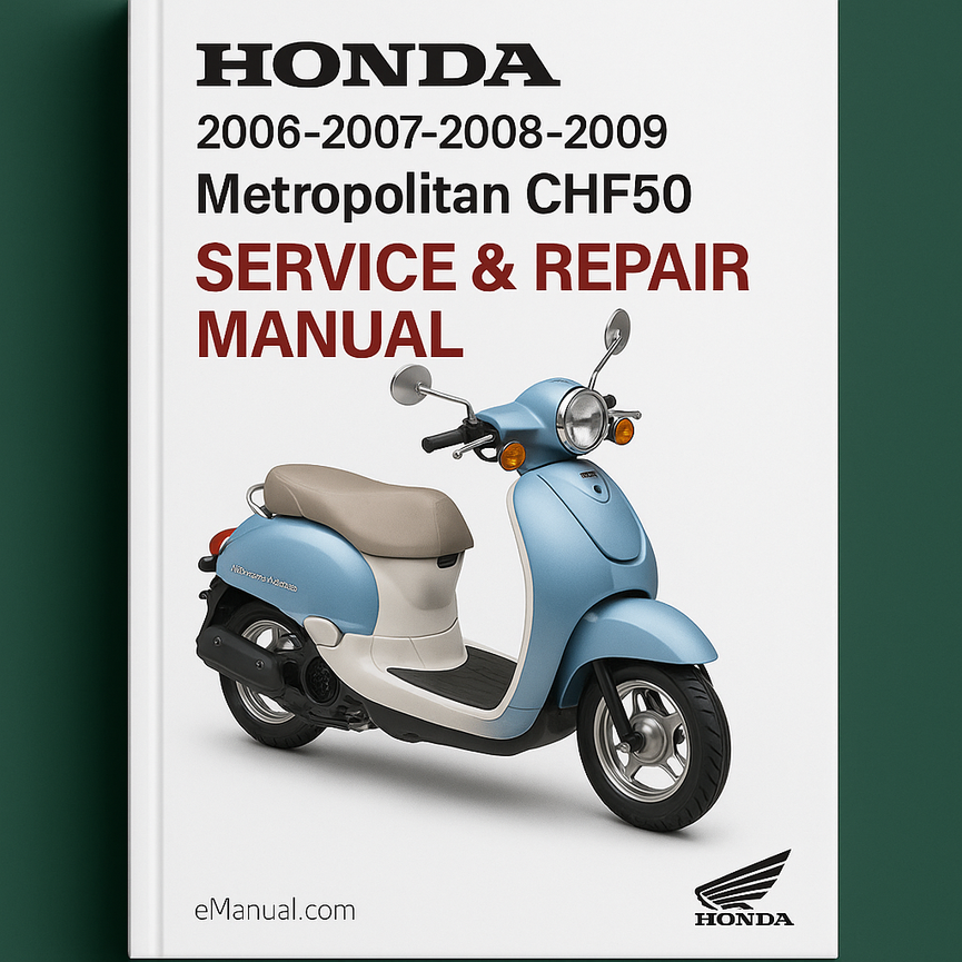 Honda 2006 2007 2008 2009 Metropolitan CHF50 Service Repair Manual