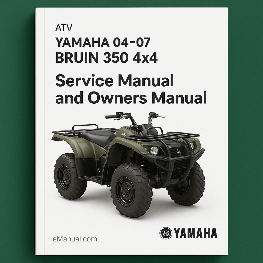 Yamaha 04-07 BRUIN 350 4X4 Service Manual and Owners Manual ATV Workshop Shop Repair Manual